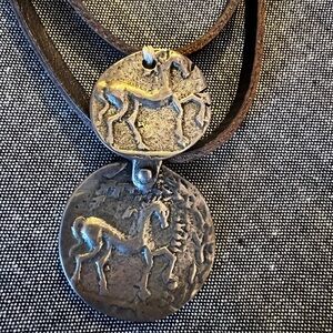 No3 Spain 🇪🇸 Silver Horse Pendant Necklace